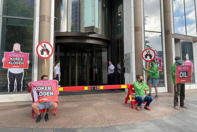 Greenpeace protesterer mod nye olielicenser i Norge